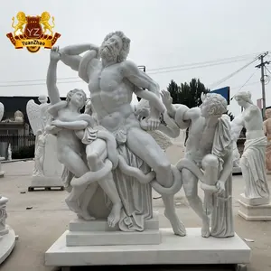 Garden Decoration Nude Human Stone Marble Statue Ancient Greek And Roman Laocoon Marble Sculpture