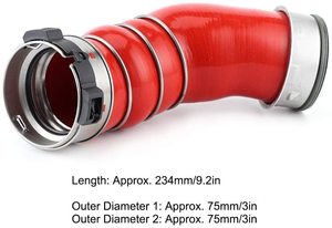 BMW X6 2012 F01 740I 3.0L用自動車エンジン部品吸気ホース13717582312 - Product Image 2