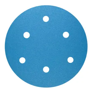 Disco abrasivo abrasivo da 6 pollici disco di carta vetrata con gancio e anello blu per il settore automobilistico