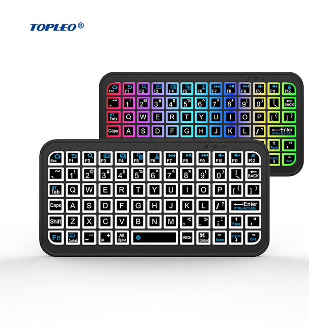 Topleo Ir Wireless Mini Keyboard Mouse 7 Color Backlit Portable Mini Keyboard Ir Wireless Mini Keyboard