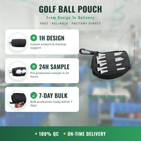 Pochette pour balles de golf avec logo personnalisé, sac banane en tissu Oxford avec fermeture éclair, imperméable, léger et durable pour balles de golf et accessoires