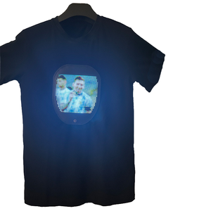 Camiseta LED Recargable por USB, Controlada por Aplicación, Ropa Inteligente Intermitente que Brilla en la Oscuridad, Programable, para Fiestas de Halloween - Product Image 1