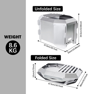 INBESTCAMP Fabricant <span class=keywords><strong>de</strong></span> réchaud <span class=keywords><strong>de</strong></span> <span class=keywords><strong>camping</strong></span> direct en acier inoxydable à alimentation par brasero - Product Image 3
