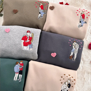 <span class=keywords><strong>Felpa</strong></span> <span class=keywords><strong>con</strong></span> foto <span class=keywords><strong>con</strong></span> <span class=keywords><strong>cuore</strong></span> di flanella ritratto ricamato <span class=keywords><strong>con</strong></span> Logo anteriore ODM fornitura - Product Image 3