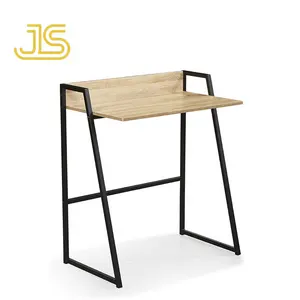 Jinsong 중국 공급 업체 소박한 접이식 테이블 금속 다리 테이블 의자 가구 세트 작은 사무실 책상 판매