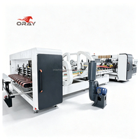 Plegadora, Encoladora y Cosedora Automática Eléctrica de Cartón Corrugado con Pantalla Táctil Oray, Ancho de Trabajo de 2600 mm, Costura Ajustable