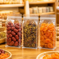 Transparante staande pouch met ritssluiting voor gedroogde dadels, abrikozen, rozijnen, bulk groothandelsverpakking voor fruitexporteurs