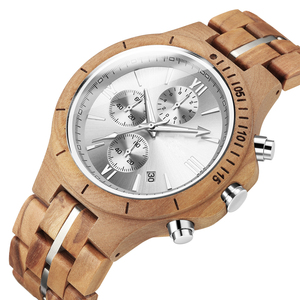<span class=keywords><strong>Orologi</strong></span> da Uomo di Qualità con Design Originale a Prezzo di Fabbrica, Bracciale in Legno, Cronografo, Stile Antico, Movimento al Quarzo, Vetro Shanghai, per Affari - Product Image 6