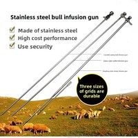 Nouveau pistolet d'insémination de vache de Type 0.5mm pour l'insémination artificielle outil d'insémination de sperme de vache en acier inoxydable