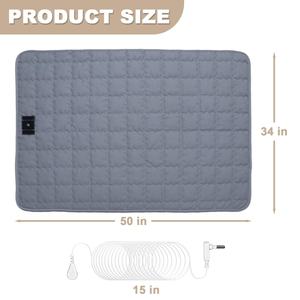 Tapis de mise à la terre doux 34*50 pouces en fibre d'argent, tapis de <span class=keywords><strong>yoga</strong></span> respirant pour le sommeil avec cordon de 15 pieds pour réduire l'électricité statique et améliorer le sommeil - Product Image 5