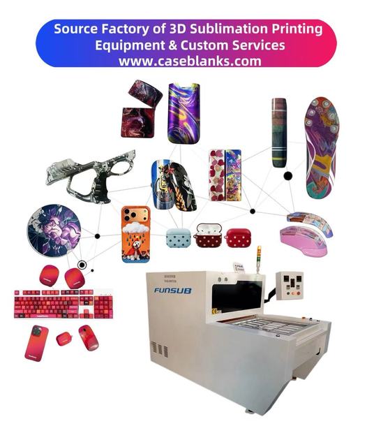 New Arrival FUNSUB 3D Sublimation Machine Printing Film Phone Cases Keycaps Shin Guards 3D Vacuum Film Sublimation Machine