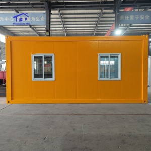 Casa contenedor de estructura de acero ligero Casa contenedor de oficina temporal portátil personalizada - Product Image 1