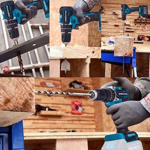 Juego de Herramientas Inalámbricas de 4 Piezas al por Mayor: Amoladora Angular, Pulidora, Llave de Impacto 2 en 1 y Martillo Eléctrico con 2 Baterías - Product Image 4