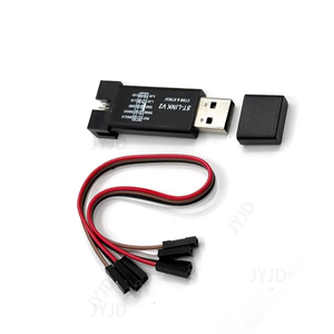 Programador <span class=keywords><strong>ST</strong></span> Link V2 Mini para STM8 STM32, Descargador y Depurador con Carcasa y Cable <span class=keywords><strong>DuPont</strong></span> - Product Image 2
