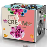 Machine à mini-rôles glacés électrique professionnelle pour bars, cafés, et confiseries, pour yaourt glacé et crème glacée à base de lait et d'eau