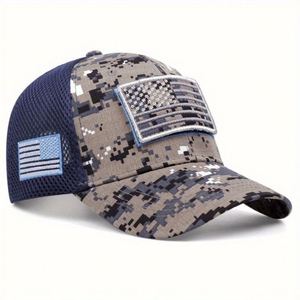 Casquettes de baseball tendance camouflage été européennes et américaines pour hommes et femmes, en maille, personnalisables, imprimées en sérigraphie, promotionnelles - Product Image 4