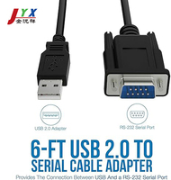 Cable Adaptador USB 2.0 Serial de 9 Pines DB-9 RS-232 Hembra, Longitud Personalizable (1ft/6ft/10ft) para Uso en Computadoras, Ensamblaje de Cables OED/ODM