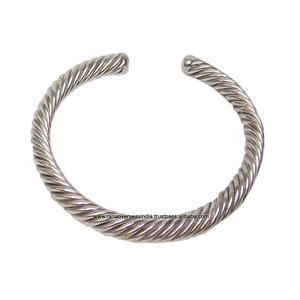 <b>Silver</b> and Copper Twisted Classical Simple Plain Open <b>Cuff</b> Bangle <b>Bracelet</b> New Arrival Adjustable <b>Cuff</b> <b>Bracelet</b> - Product Image 1