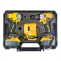 Perceuse sans fil électrique portable 21V, kit de perceuses sans balais, batterie au lithium, ensemble d'outils ménagers, outil OEM, vente en gros