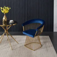 Mobili per la casa moderno velluto gambe dorate sedia da soggiorno imbottita nuova quantità sedile