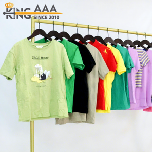 Camiseta <span class=keywords><strong>de</strong></span> Verano Vintage <span class=keywords><strong>de</strong></span> <span class=keywords><strong>Manga</strong></span> Corta con Cuello Redondo 100% Algodón para Mujer, Venta al por Mayor a Precio Económico, Fardos <span class=keywords><strong>de</strong></span> Ropa <span class=keywords><strong>de</strong></span> <span class=keywords><strong>Segunda</strong></span> <span class=keywords><strong>Mano</strong></span>, Ropa Usada a Granel - Product Image 1