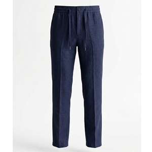 <strong>Mens</strong> Luxury 100 <strong>Linen</strong> Straight Leg Drawstring Pants Premium Breathable <strong>Casual</strong> <strong>Trousers</strong> for Office Vacation and Daily Wear - Product Image 1