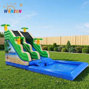 WINSUN Beach Water <b>Slide</b> With Airtight <b>Pool</b> Inflatable Water <b>Slide</b> With Airtight Swimming <b>Pool</b> Park - Product Image 1