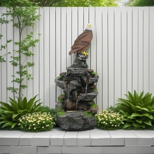 Estatua de águila grande para exteriores, escultura de decoración de jardín en estilo natural que simula animales salvajes de tamaño real, hecha de resina de fibra de vidrio - Product Image 6