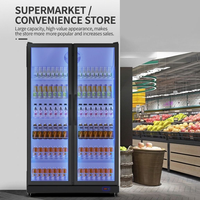 Réfrigérateur vertical pour boissons avec porte vitrée, refroidisseur de Coca-Cola, refroidisseur d'air pour Cola, vitrine réfrigérée pour Pepsi, pour supermarché