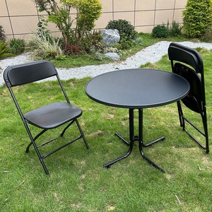 High Quality Durable Portable Outdoor Furniture <strong>Garden</strong> Park Dining Folding One <strong>Low</strong> <strong>Table</strong> and Two Chairs Set - Product Image 4