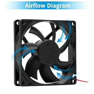 PD9220B12M 12V DC Brushless Fan 92x92x20mm <strong>Double</strong> Ball Bearing Plastic Electric Cooling Fan for Inverter Server <strong>PC</strong> Power Supply - Product Image 2