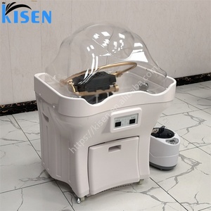 Lavabo Portátil para Salón de Belleza Kisen de la Mejor Calidad con Circulación de Agua y Doble Tanque, Tazón de Spa para Cabeza de Doble Función - Product Image 2