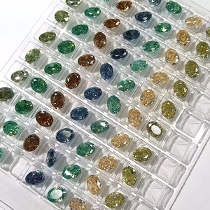 Piedras Preciosas de Moissanita Sueltas al por Mayor en Colores Naturales, Forma Ovalada, Negro, Azul, Verde, Amarillo con Certificado GRA - Product Image 1