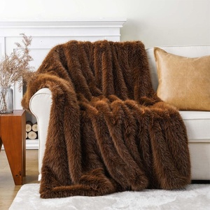 جودة عالية سميكة دافئة فاخرة فروي عالية كومة ثقيلة فرو صناعي بطانيات رمي للأريكة مريحة الصوف بكميات كبيرة - Product Image 5