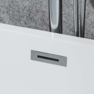 Moderno in acrilico CUPC CE Freestanding vasca da bagno materiale di forma ovale bordo sottile modello più venduto funzione di ammollo per adulti - Product Image 5