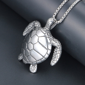 <b>Titanium</b> Steel Turtle Pendant Necklace Unisex Animal Zodiac Gift SP749 - Product Image 3
