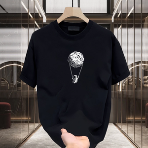 Nouveau T-shirt tricoté surdimensionné pour homme 2025 – Respirant, 100 % coton, broderie au col, haute qualité, décontracté - Product Image 1