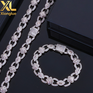 Eye Bracelet Four Leaf Clover Flower Cross Design 18K Gold Plated Cuban <b>Chain</b> Hip Hop <b>Iced</b> <b>Out</b> Jewelry - Product Image 3