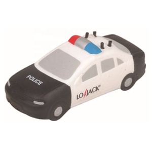 Promotional Custom Personalize Logo Print Stress Ball wholesale PU Foam Police Car Shape Stress Ball
