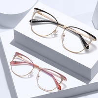 MS 81162 Lunettes élégantes pour femmes Oeil de chat Lunettes pour femmes Lunettes délicates anti-lumière bleue Accessoires classiques pour collégienne