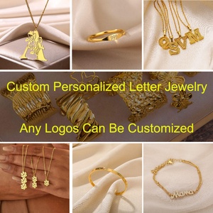 Collier avec pendentif lettre A-Z plaqué or JXX, zircon 5A, bijoux en laiton pour femmes ou hommes - Product Image 6