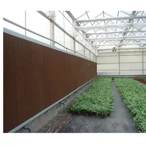 Cellulose Honeycomb Evaporative Cooling Pad Paper Wet Curtain Cooling System For Greenhouses