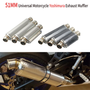 Pot d'échappement universel pour <span class=keywords><strong>moto</strong></span> en acier inoxydable 51 mm, tuyau 310 370 440 mm, 100cc-1000cc, ATV, <span class=keywords><strong>GP</strong></span>, scooter, pour fz6 pcx125 - Product Image 2