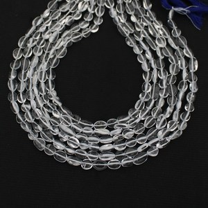 Cuentas de Cuarzo Transparente en Forma de Pepita, Piedras Preciosas Lisas, Hilo de 13 Pulgadas, de 6x5mm a 6x9mm - Product Image 4
