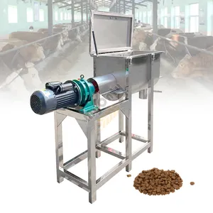 수평 디자인 1000 Kg 200kg 리본 블렌더 기계 소/돼지/500kg 배치 당 동물 사료 믹서