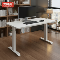 Bureau assis-debout électrique à double moteur intelligent, table d'ordinateur ergonomique à hauteur réglable avec préréglages de mémoire pour le bureau à domicile