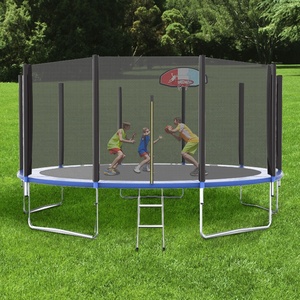 <span class=keywords><strong>Trampoline</strong></span> géant d'extérieur de 16 pieds pour enfants de 3 à 12 ans avec filet de protection en PVC souple et capacité de 150 kg - Product Image 1