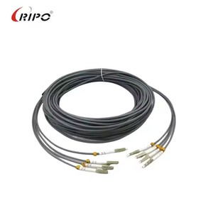 สายแพตช์ไฟเบอร์มัลติโหมด LC-LC 2-12แกน62.5/125um หุ้มเกราะทองแดงเกรดอุตสาหกรรมสำหรับการเดินสายศูนย์ข้อมูลกลางแจ้ง - Product Image 3
