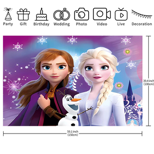 Decorazioni per Feste a Tema Frozen con Elsa e Anna, Banner Principessa Elsa per Compleanni e Matrimoni - Product Image 6