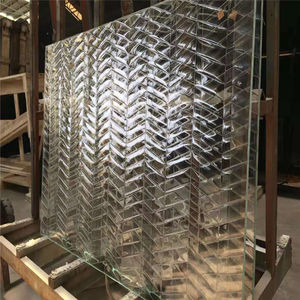 Panneau <span class=keywords><strong>en</strong></span> verre trempé décoratif à motif de fissures de glace, fusionné à chaud, pour mur de fond de télévision, salon, décoration intérieure - Product Image 5